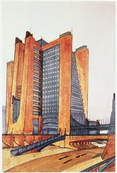Study Design for a New Town by Antonio SantElia